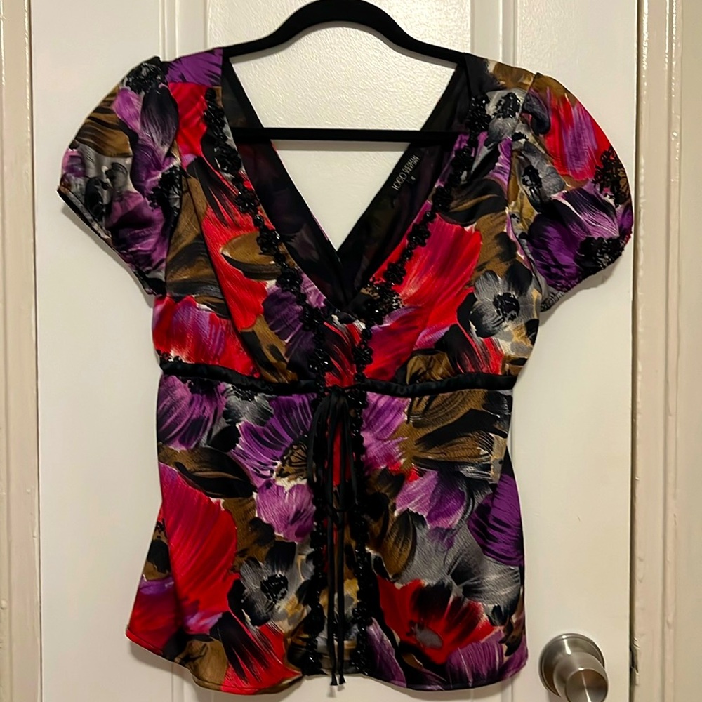 1060 Sherman Fancy Floral Top